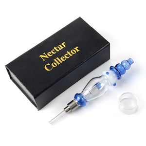 NC KITS Premium Nector Collectors Kit Hookah Ceamic Quartz Nagel Plastic Keck Clip Titanium nagels Waterpijpen 510 Draad met doospakket Wax containers Collector