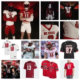 Camiseta de fútbol NC State Wolfpack 11 Payton Wilson 9 Savion Jackson 86 DJ Collins 5 C.J. Clark 22 Micah Crowell 4 Porter Rooks 33 Jordan Poole 45 Davin Vann 69 Jaramillo