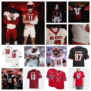 Maillot de football NC State Wolfpack 11 Payton Wilson 9 Savion Jackson 86 DJ Collins 5 C.J. Clark 22 Micah Crowell 4 Porter Rooks 33 Jordan Poole 45 Davin Vann 69 Jaramillo