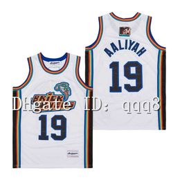 NC01 Aaliyah # 19 Bricklayers Baloncesto Jersey 1996 MTV Rock TODOS cosidos Camisetas de baloncesto baratas