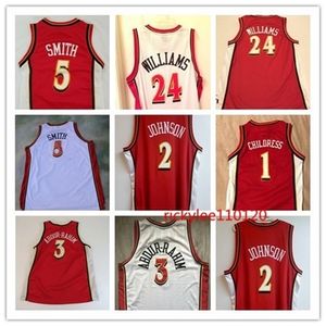 NC01 Basketball Jersey College Atlanta Shareef 3 Abdur-Rahim Jersey Joe 2 Johnson Throwback Mesh Embroderie Custom Big Size S-5XL