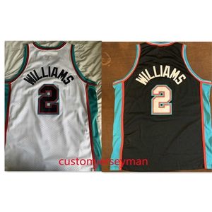 Nc01 maillot de basket-ball collège rétro jason 2 Williams retour maillots maille cousue broderie personnalisée grande taille S-5XL