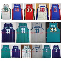 NC01 NCAA 1 muggsy bogues 2 Larry Johnson Jersey 33 Alonzo Mourning 33 Grant Hill 11 Murray Thomas 10 Dennis Rodman 100% gestikt basketbal