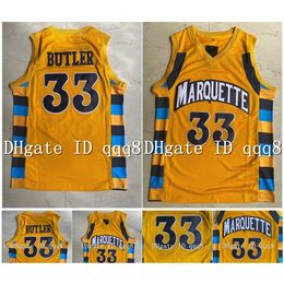 NC01 Top Qualité 1 33 Jimmy Butler Jersey Marquette Golden Eagles High School Film College Basketball Maillots Vert Sport Chemise S-XXL