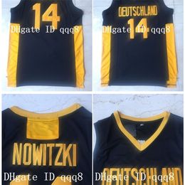 NC01 Top Qualité 1 Dirk Nowitzk Maillots Deutschland Allemagne College Basketball 100% Stiched Taille S-XXXL