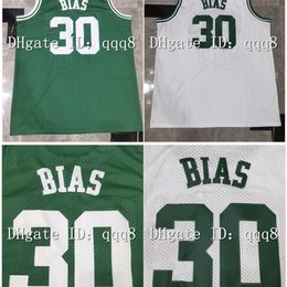 NC01 Top Qualité 1 Vintage 30 Len Bias Jersey 1985-86 Boston College Basketball Jerseys Vert Blanc Taille S-XXXL