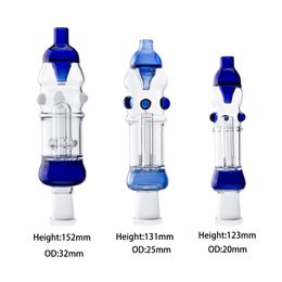 NC038 Dab Rig Glass Bong Pipa para fumar a prueba de derrames OD 22 mm 25 mm 32 mm 14 mm Titanio Cuarzo Clavos de cerámica Cuarzo Banger Nail Clip Agua Perc Tubos de mano