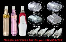 NC260 1 3 5 7 9 12 36 42 Cartucho de aguja de nano para mym derma Pen Auto microneedling Electric Dermapen Microoneedle NE4415818