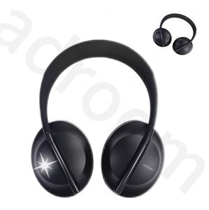Hoofdtelefoon NC700 Wireless Bluetooth-hoofdtelefoon Noise annulering Sport Draagbare riem Lederen tas Vouwbare dubbelzijdige stereo