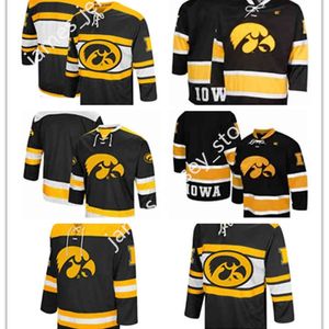 NCa01 Xflsp 2022 College Custom Iowa Hawkeyes Jersey de hockey cosido Miles Corrigan 32 Justin Howard 90 Carter Winborne 16 Blake Brenczewski 27 Brody