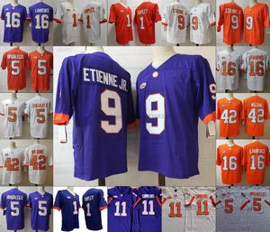 NCAA 1 Will Shipley Etienne Jr. Clemson Tigers Maillot de football universitaire cousu 2 Maillot Klubnik 11 Maillot Simmons 5 Uiagalelei 4 Watson 13 Renfrow 16 Trevor Lawrence