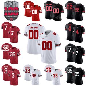 NCAA 100th Football College Ohio State Buckeyes 30 Cody Simon Jersey 35 Eichenberg 2 Chris Olave 5 Garrett Wilson 22 Steele Chambers 3 Teradja Mitchell Men Kids vrouwen