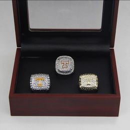 NCAA 1998, 2008, 2015 Campeonato de voluntarios de la Universidad de Tennessee Anillo de aleación Regalo de cumpleaños Fans Colección conmemorativa