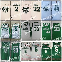 2 Jaren Jackson Jr. Jersey 22 Miles Bridges Jersey 44 Nick Ward 5 Cassius Winston 33 Magic Johnson Mens 2022 Stitched College