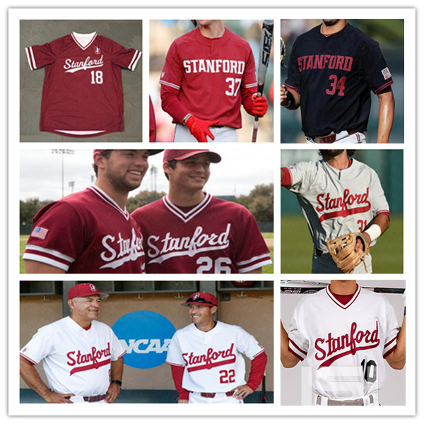 NCAA College Stanford Cardinal Jersey de béisbol Tommy Troy Braden Montgomery Owen Cobb Alberto Ríos Malcolm Moore Eddie Park Drew Bowser Carter Graham Nick Dugan 4X