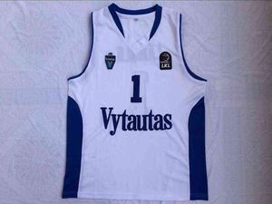 NCAA 3 LiAngelo Ball Vytautas Maillot de basket-ball 1 Melo Jersey Uniforme Tout cousu collège Lituanie Prienu bleu