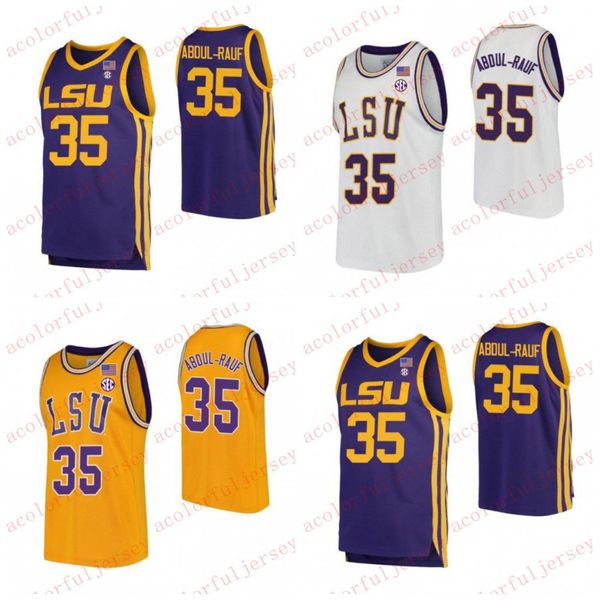 Ncaa 35 Mahmoud Abdul-rauf Lsu Tigers College Basketball Jersey Darius Garland Blanco Púrpura Amarillo Jerseys