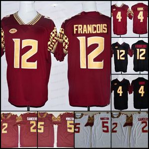 Collège 5 Jameis Winston Football Jersey Dalvin Cook Deion Sanders Derwin James hommes maillots cousus blanc rouge noir maillots