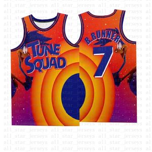 NCAA 7 R.RUNNER 2021 Film Space Jam Tune Squad Maillot de basket-ball Bleu Lebron 6 James 23 Michael ! Taz 1 Bugs 1/3 Tweety 10 Lola Lavande