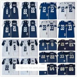 NCAA 75e Football Vintage 8 Troy Aikman Maillots 21 Deion Sanders 22 Emmitt Smith 33 Tony Dorsett 54 Randy White 88 Michael Irvin Jersey Col