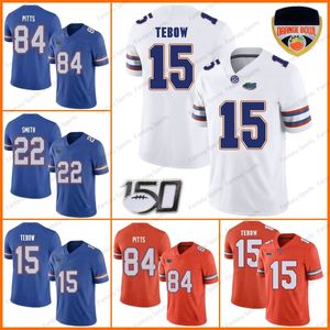 Gators 84 Kyle Pitts Jersey Kyle Trask 81 Aaron Hernandez Emmitt Smith Tim Tebow Florida Stitched Heren College Football Jerseys Oranje Blauw