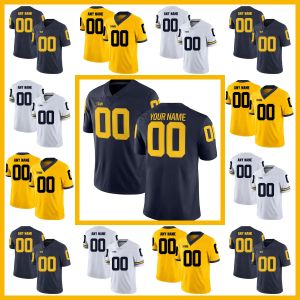 NCAA American Football Wear College Michigan Woerines 9 JJ McCarthy Jerseys 2 Blake Corum 10 Tom Brady Donovan Edwards Ronnie Bell