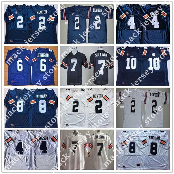 NCAA Auburn College Football Jersey 2 Cam Newton 4 Tank Bigsby 6 Jeremy Johnson 7 Pat Sullivan 8 Jarrett Stidham 10 Bo Nix maillots cousus