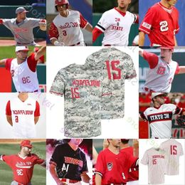 NCAA Baseball College NC State Baseball Jersey Trea Turner Wit Matt Willadsen Sam Highfill David Harrison Garrett Payne Devonte Bruin PH Hoog Hoog hoog igh