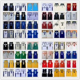 NCAA Basketbal Jersey Fox Tatum Westbrook Lillard Booker Brunson Irving Ball McGrady Williamson Sexton Ball Iverson Adebayo Paul Wade Allen Ball Iverson Webber