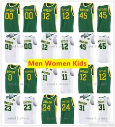 NCAA Baylor Bears College basketbalshirts 12 Jared Butler 45 Davion Mitchell 0 Flo Thamba 4 LJ Cryer 10 Adam Flagler 13 Jackson Moffatt 23 Jonathan Tchatchoua