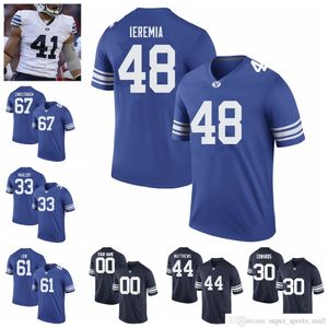 NCAA BYU Cougars College Football Maillots Hommes Talon Shumway Jersey Aleva Hifo Gunner Romney Steve Young Micah Simon Maillots Chemise cousue sur mesure
