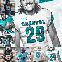 NCAA Coastal Football Jersey Grayson McCall Shermari Jones Jaivon Heiligh Reese White Isaiah Waarschijnlijk Silas Kelly CJ Brewer Teddy Gallagher Trey Carter JT Killen