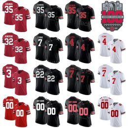 NCAA College 100th Ohio State Buckeyes Football 32 TreVeyon Henderson Jerseys 18 Marvin Harrison Jr 2 Emeka Egbuka Julian Fleming CJ Stroud