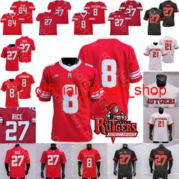NCAA College 911 Speciale Rutgers Scarlet Knights Football Jersey Ray Rice Pacheco Max Melton Vedral Cruickshank Jamier Wright-Collins
