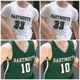 NCAA College Dartmouth Big Green Basketball Jersey 5 Ian Sistare 10 James Foye 11 Wes Slchert 14 Guilien Smith 15 Brendan Barry Ed personnalisé