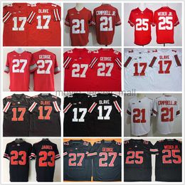 Maillot de football universitaire NCAA 21 Parris Campbell JR. 23 James 25 Mike Weber Jr. 17 Chris Olave Haute qualité 27 Eddie George 33 Pete Johnson cousu