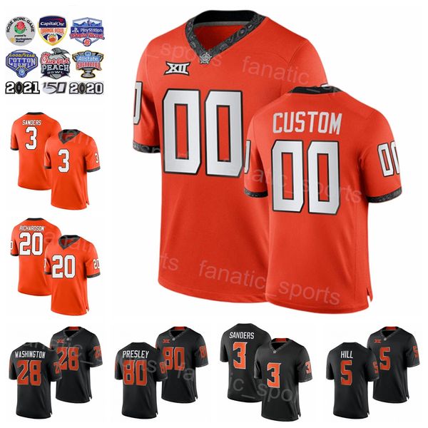 NCAA Fútbol americano universitario Oklahoma State Cowboys Jersey 2 Mason Rudolph 49 Matt Ammendola 5 Justice Hill 3 Marcell Ateman 17 Dillon Stoner 14 Bryce Balous Chad Whitener