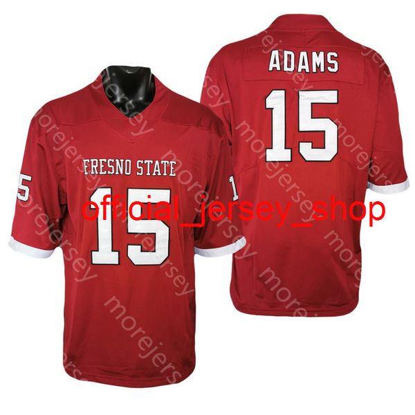 Maillot de football NCAA College Fresno State Davante Adams Rouge Taille S-3XL Toutes les broderies cousues