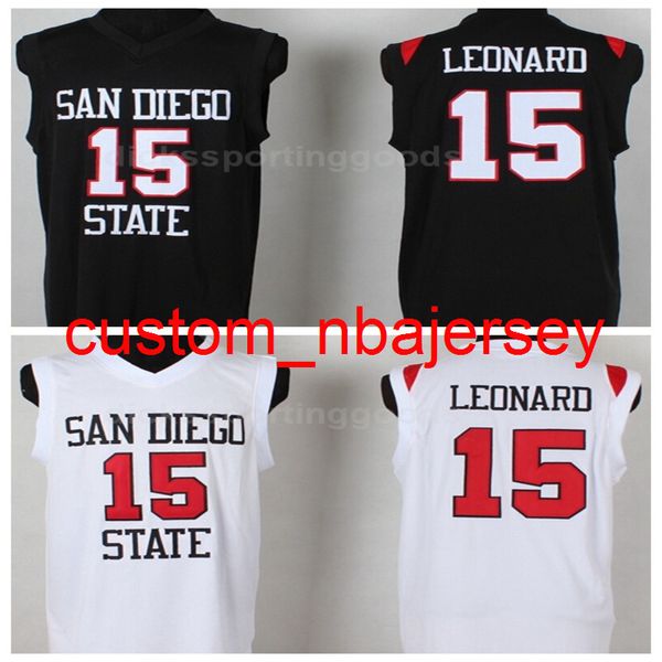 NCAA College Men Basketball 15 Kawhi Leonard Jersey Cheap San Diego State Jerseys para fanáticos del deporte Excelente calidad