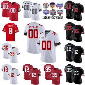 NCAA College Ohio State Buckeyes Football 18 Marvin Harrison Jr Jersey 2 Emeka Egbuka 8 Cade Stover 9 Jayden Ballard 12 Lathan Ransom 35 Eichenberg University Sport