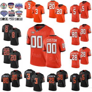 NCAA College Oklahoma State Cowboys Football 49 Matt Ammendola Jersey 5 Justice Hill 28 James Washington 3 Marcell Ateman 17 Dillon Stoner 14 Balous 45 Chad Whitener