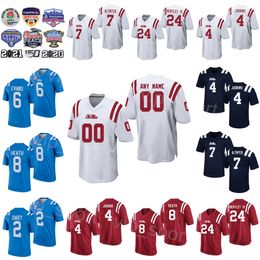 NCAA College Ole Miss Rebels Football 2 Jaxson Dart Jersey 7 Luke Altmyer 6 Zach E Ulysses Bentley IV Malik Heath Quinshon Judkins University Numéro de nom personnalisé