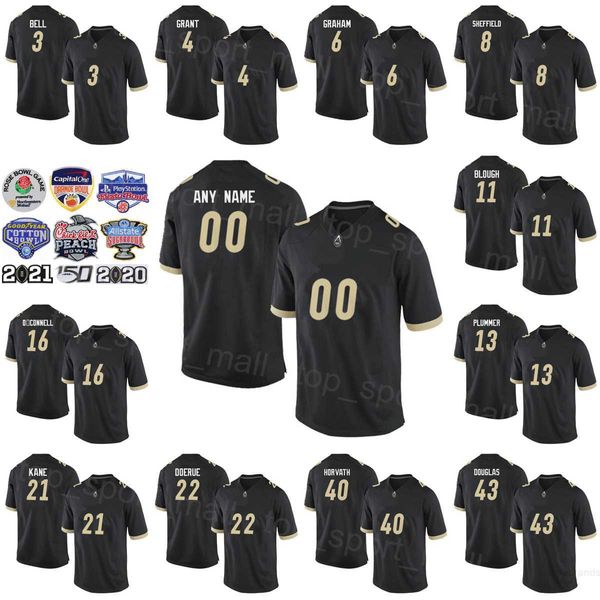 NCAA College Purdue Football University 13 Jack Plummer Jersey 16 Aidan Oconnell 22 King Doerue 38 Dylan Downing 40 Zander Horvath 3 David Bell Número de nombre personalizado