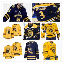 Maillot de hockey Quinnipiac du Collège Ncaa Joey Cipollone Christophe Fillion Tj Friedmann Michael Lombardi Ethan De Jong Jacob Quillan Zach