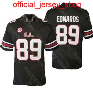 NCAA College South Carolina Gamecock Football Jersey Bryan Edwards Blanc Noir Taille S-3XL Toutes Broderie Cousue