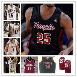 Ncaa College Temple Owls basketbalshirts Khalif Battle Damian Dunn Jamille Reynolds Zach Hicks Hysier Miller Nick Jourdain Jahlil