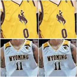 NCAA College Wyoming Cowboys Basketball Jersey 0 Jake Hendricks 1 Bradley Belt 2 Banks 5 Haize Fornstrom Ed personnalisé