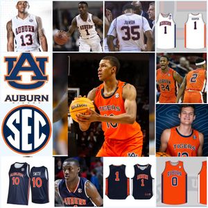 NCAA Custom AU Jersey de baloncesto universitario cosido Babatunde Akingbola Allen Flanigan Wendell Green Jr. 24 Lior Berman 14 Preston Cook 21 Ty Cressman 12 Zep Jasper