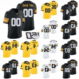 NCAA Custom College Iowa Hawkeyes Football Jersey 16 CJ Beathard 12 Ricky Stanzy 14 Desmond King 23 Shonn Greene 4 Nate Stanley cousu haut