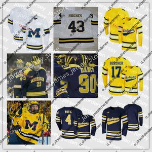 Maillot de hockey personnalisé Ncaa Michigan Woerines 13 Kent Johnson 15 Jacob Truscott 17